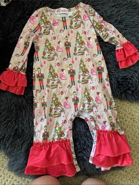 Clover cottage bell bottom Christmas nutcracker suit